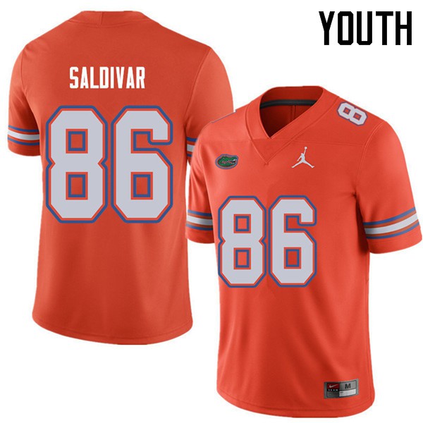 Jordan Brand Youth #86 Andres Saldivar Florida Gators College Football Jerseys Orange